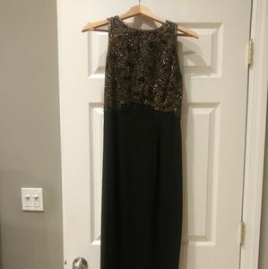 Oleg Cassini black maxi dress - size 6